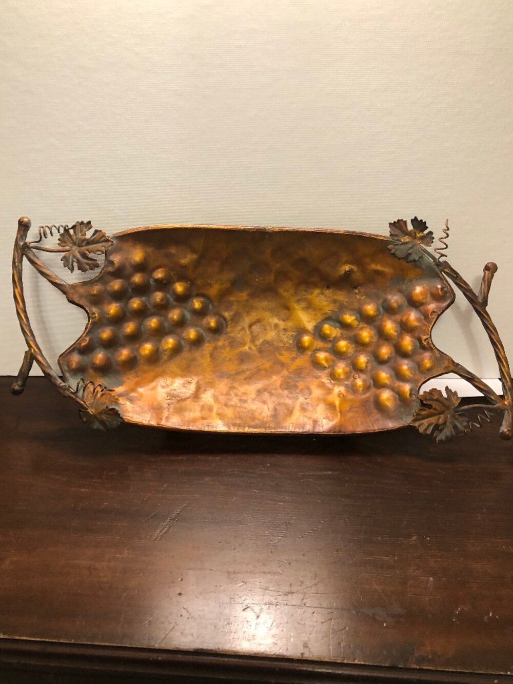 Gregorian Footed  Copper Tray